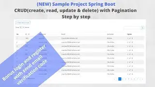 Sample Project Spring Boot CRUD with Pagination |  Step by step and Tips Trick by design UI