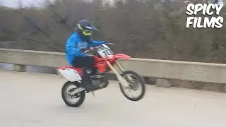 Crazy Guy Chases Us!! + Wheelies!