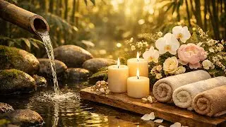 Relaxing Piano & Bamboo Water Sounds for Deep Calm