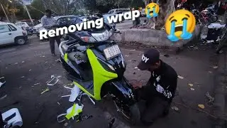 I REMOVEING MY OLD WRAP 😭 ACTIVA 6G || ACTIVA MODIFICATION | NEW WRAP ACTIVA 6G| #activamodification