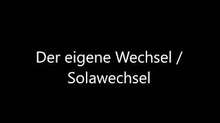 Der eigene Wechsel / Solawechsel