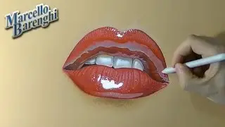 Drawing of a mouth with cute red lips