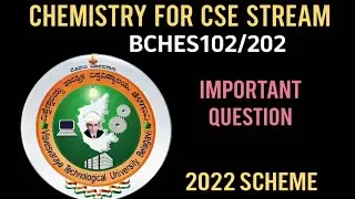 Applied Chemistry for CSE Stream important questions and passing package BCHES102/202|#vtu #chatgpt