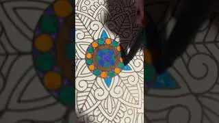 Sunday mandala coloring book page art stream