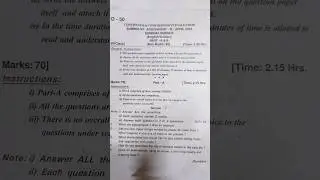 7th class Science SA2 Question Paper 2023| SSC Telangana Science question paper