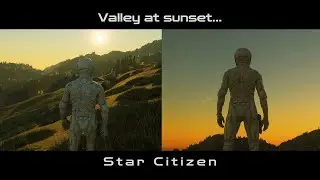 Peaceful Valley at Sunset | Star Citizen Cinematic Ambient Walk (4K)