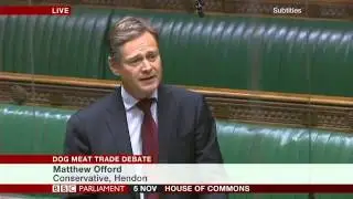 Matthew Offord speaks in Dog Meat Debate (House of Commons) 5 Nov 2015