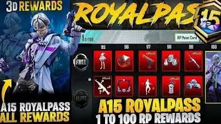 A15 Royal Pass || 1 RP TO 100 RP REWARD ||#a15royalpass #bgmi