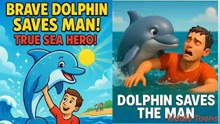 Dolphin Rescue a Man| Short Moral Story for Kids@KidStudio @Kiddietoons-xx5t