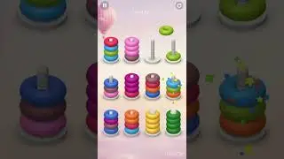 Hoop Stack Colour Ring puzzle game win max level #puzzlezone 😎😎🎆