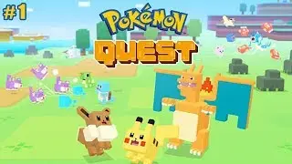 Pokemon Quest обзор #1 Собираем банду Покемонов и Путешествуем по острову (уровни 1.1-1.4)
