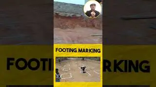 Easiest way of Columns Footing Marking | Footing Marking #shorts #construction