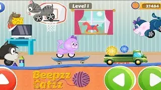 Kids Car Racing game - Beepzz Cats 🐱 ( by Abuzz ) | cartoon animal cars fun adventure - racing game.