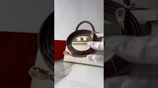 Unboxing Herm&egrave;s HSS Mini Kelly in Nata & Gris Asphalt Epsom Leather with Permabrass Hardware