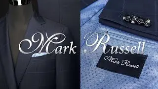 Navy windowpane custom suit