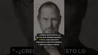 La Pregunta Que Utiliza Steve Jobs #linzoain #nuncatemasnegociar #stevejobs