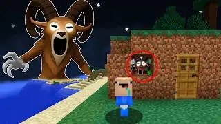BEBÉ NOOB vs CABRA TERRORÍFICA 99 NOCHES EN EL BOSQUE 😱 en MINECRAFT TROLL + ROLEPLAY
