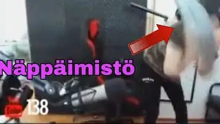 Juhaplays rageaa ja rikkoo n&auml;pp&auml;imist&ouml;n