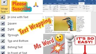 MS.Word এর Text Wrapping কাজ খুব কম সময়ে 