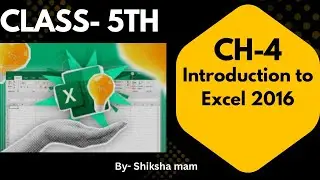 Topic- Excel 2016 window- Title bar, Ribbon, Cell, Cell address, row &column etc. #computer #tutor