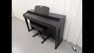 Roland HP504 digital piano and stool in satin black finish stock number 25436