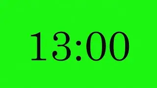 13-Minute Countdown Timer with Green Screen (4K 60FPS)