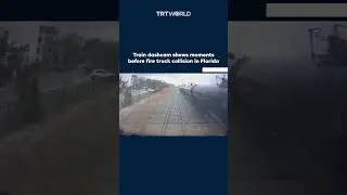 Train dashcam shows moments before fire truck collision in Florida