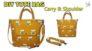 DIY TOTE BAG | CARRY & SHOULDER BAG | DIY BAG | BAG MAKING IDEAS | SEWING TUTORIAL