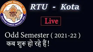 Live🛑: RTU B.Tech Odd Sem Classes Start For Session 2021-22|RTU Academic Calendar 2021-22|RTU Kota