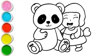 Cute Panda and Pocoyo Drawing, Painting and Coloring For Kids and Toddlers_ Child Art