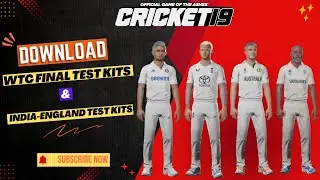 How to Download WTC Final Test Kits and India-England Test Kits In Cricket 19  ||