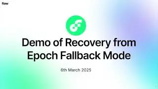 Flow Blockchain Epoch FallBack Mode Recovery Demo | 6th March 2025