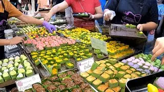 Land of Sweet Tooths Delicious Colorful Thai Desserts Street Food Bangkok Thailand