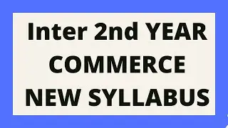 INTER 2ND YEAR COMMERCE NEW SYLLABUS|NEW SYLLABUS COMMERCE CLASS|CEC SYLLABUS|MEC SYLLABUS|CEC|MEC
