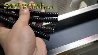 PVC coated squarelock conduit fixed length cutting machine