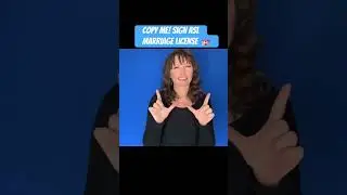 💒 Marriage License in ASL, copy me!