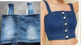 #DIY Purani Jeans se crop Top Banana sikhe