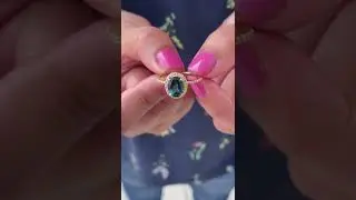 2.82 CT Solitaire Blue Topaz London Certified Diamond Engagement Ring, Oval Shape Gemstone Statement