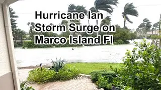 Hurricane Ian storm surge on Marco Island Fl