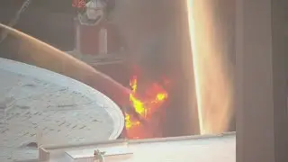 Firefighters battling large fire at First Baptist Dallas Church in Downtown Dallas