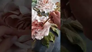 Розы из штукатурки #3d #творчество #creative #flowers #art #hobby #painting #живопись #sculpture