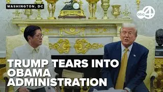 Trump launches into Obama attacks after Epstein question during meeting with Philippines president