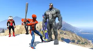 SPIDER-MAN DESTROYS SUPER HEROES WITH ONE POWERFUL BLOW! (GTA 5 RAGDOLL) EP.35