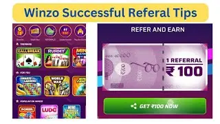 Winzo Successful Referral Tips | Refer and Earn ₹100 | Earn Real Cash By Winzo