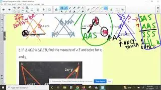 Triangle congruence review: Feb 11, 2024 4:50 PM