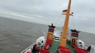 Frisia IX (Seebäderschiff, Passagierschiff) auf der Überfahrt von Norddeich nach Juist ASMR