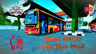 Bus Simulator Indonesia (BUSSID) Gameplay#6| Volvo 8400 city bus mod