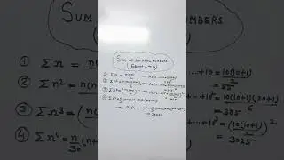 Sum of First 4 exponent of Natural Number#shortsfeed #shortsvideo