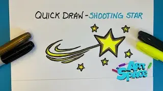 Quick Draws for Kids - How to Draw a SHOOTING STAR (Easy)