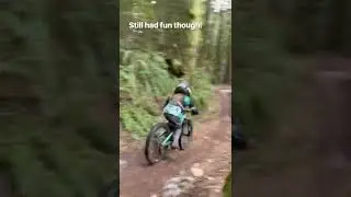4 year old m Mountain biking on snow covered trails 🥶🤪